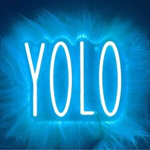 YOLO Aqua Blue Neon Sign USB Powered Light